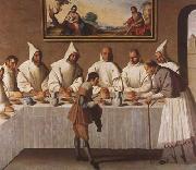 St Hugo of Grenoble in the Carthusian Refectory (mk08) Francisco de Zurbaran